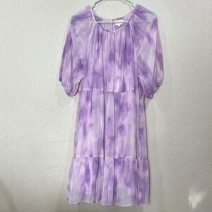 Melloday Purple Tie-Dye Dress